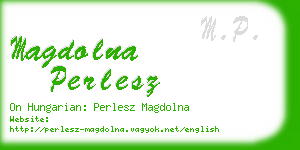 magdolna perlesz business card